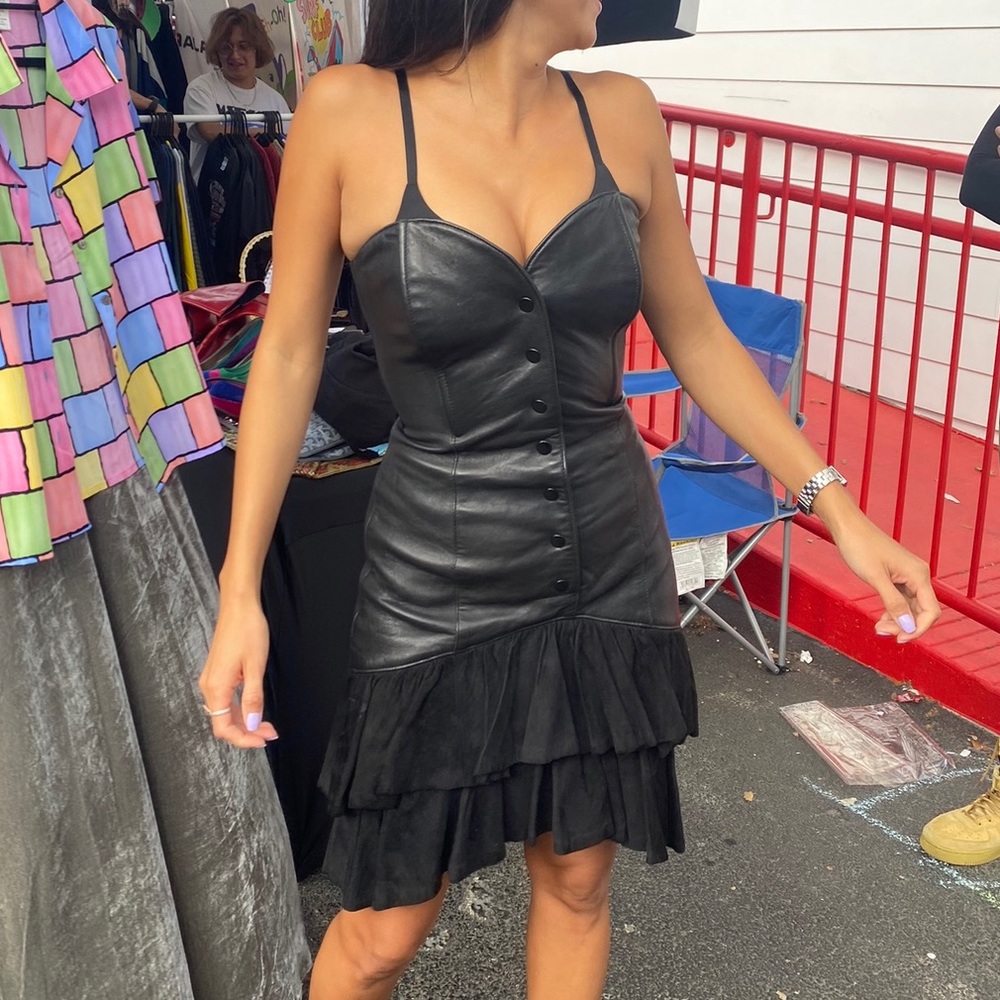 Michael Hoban Black Heather Strapless Dress